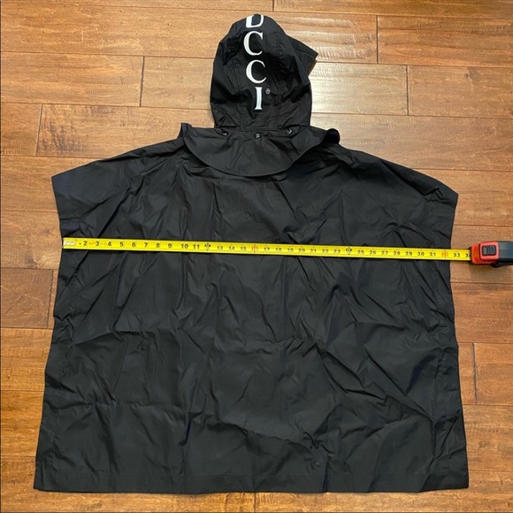 Gucci Black Windbreaker Rain Jacket Poncho One Size - Picture 9 of 16